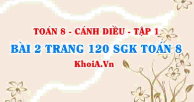 Bài 2 trang 120 SGK Toán 8 tập 1 Cánh Diều